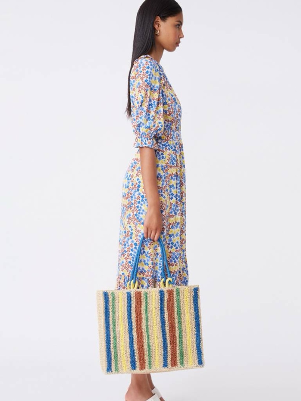 Suncoo Claire Multicolor Midi Dress